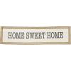 Mud Pie Home Sweet Home Table Runner, Cream, 18″ x 72″