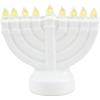 Mud Pie Light Up Menorah Sitter; 4 1/4″ x 4 1/2″