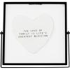 Mud Pie Metal and Glass Heart Plaque, 5.25″ x 5.25″, Blessings