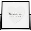 Mud Pie Metal and Glass Heart Plaque, 5.25″ x 5.25″, This is Us