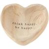 Mud Pie Think Wood Heart Trinket Tray, 5″” x 5″””