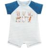 Mud Pie baby-boys Bunny Appliqué Shortall(Blue)