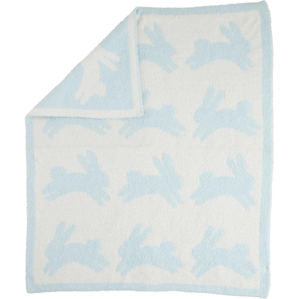 imageMud Pie Childrens Blue Chenille Bunny Blanket