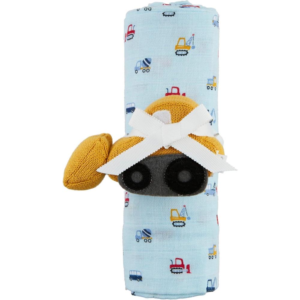 imageMud Pie Childrens Car Swaddle and Rattle