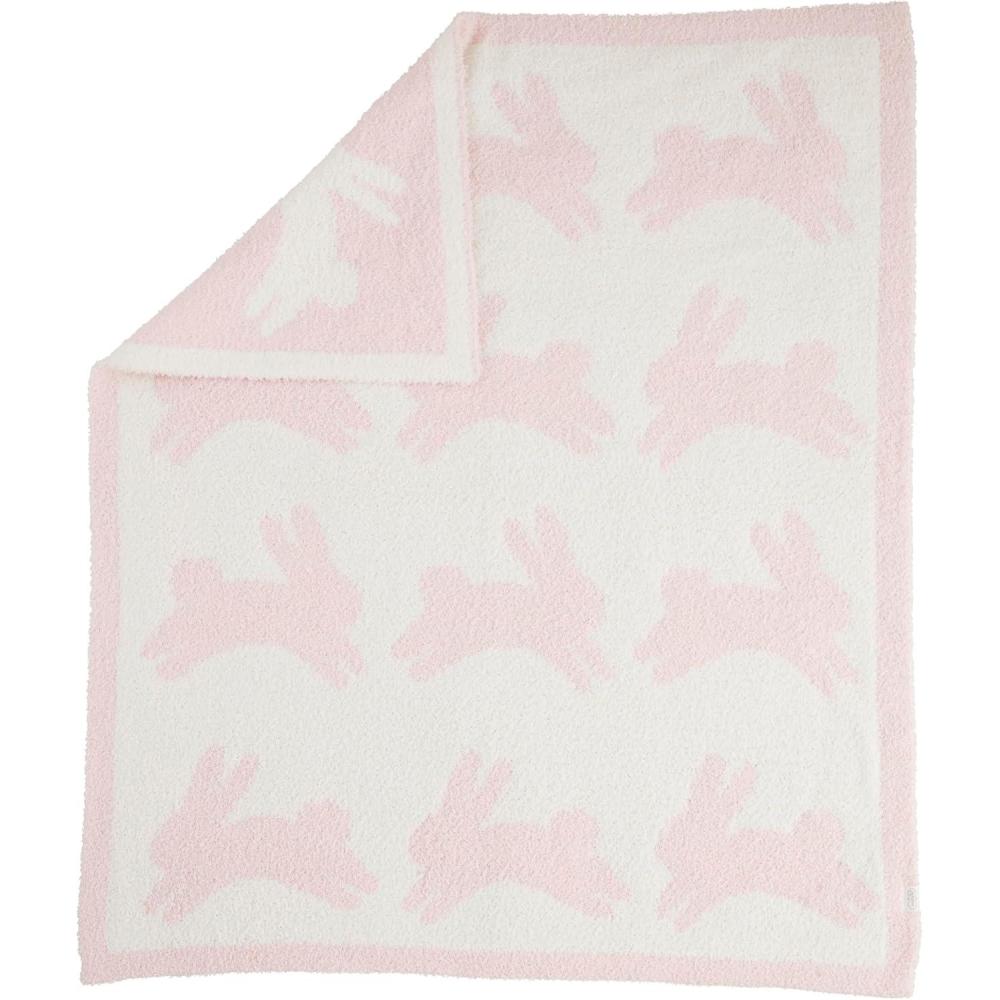 imageMud Pie Childrens Pink Chenille Bunny Blanket