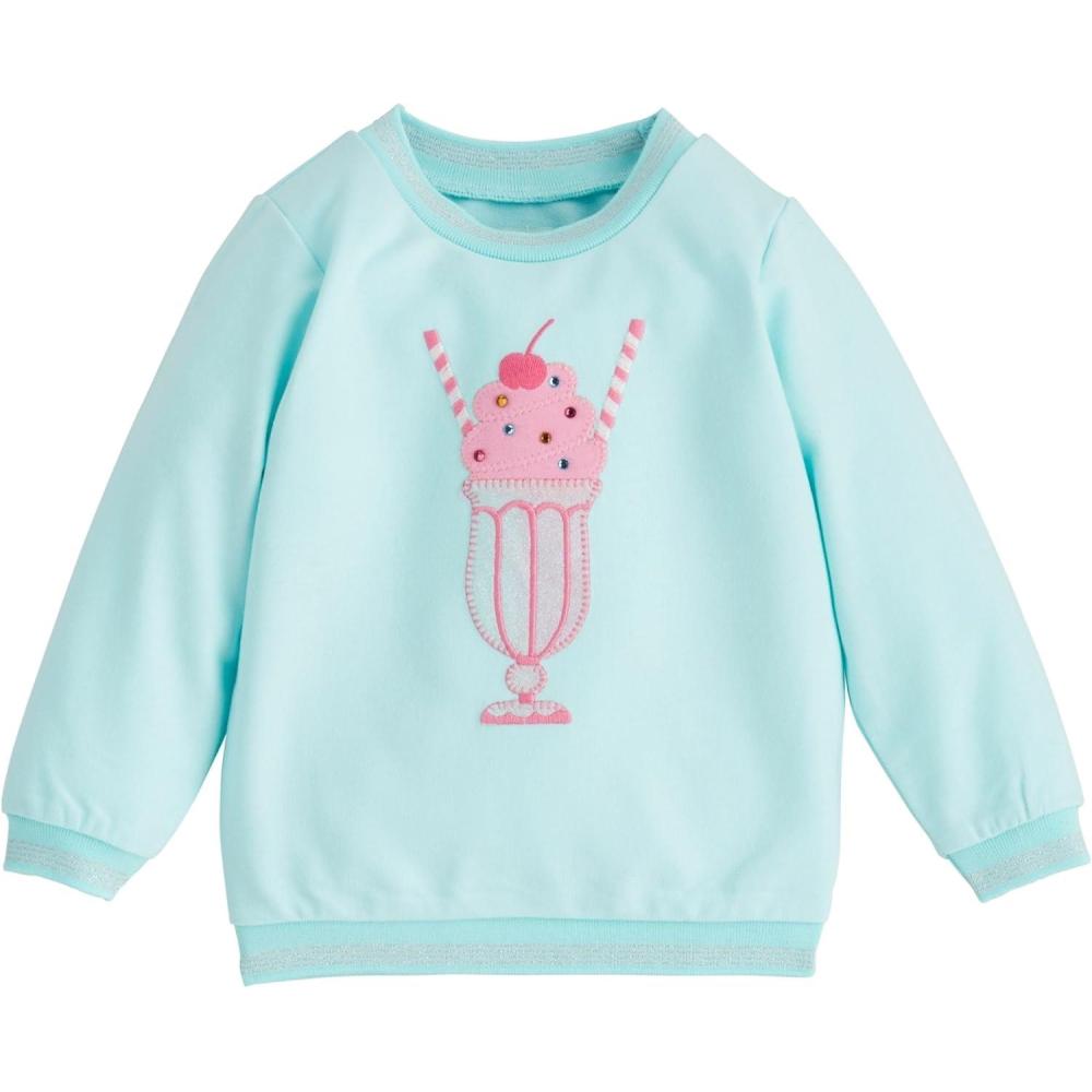 imageMud Pie Girls Childrens Blue Sparkle SweatshirtBlue