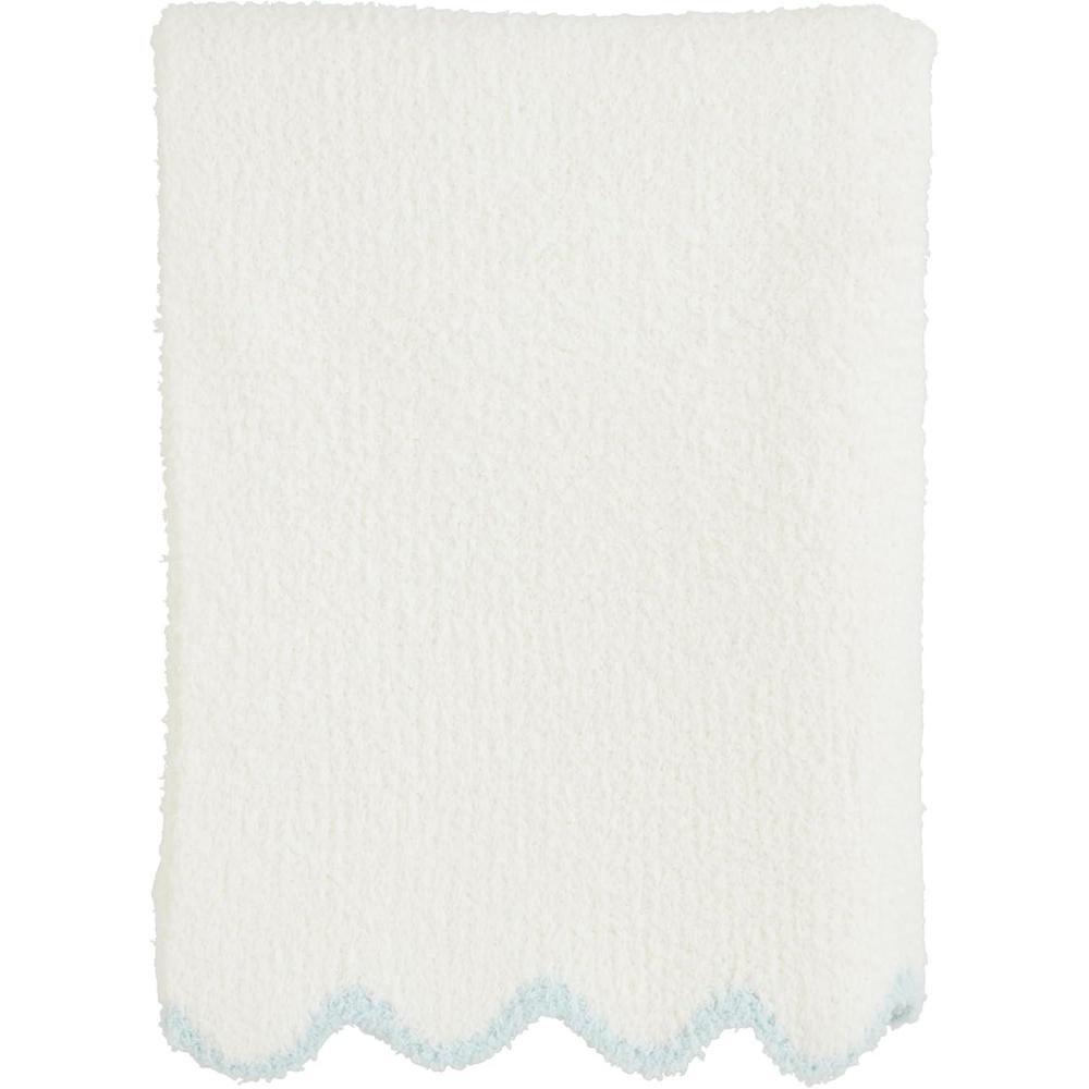 imageMud Pie Kids Blue Scallop Chenille Blanket 34quot x 28quot