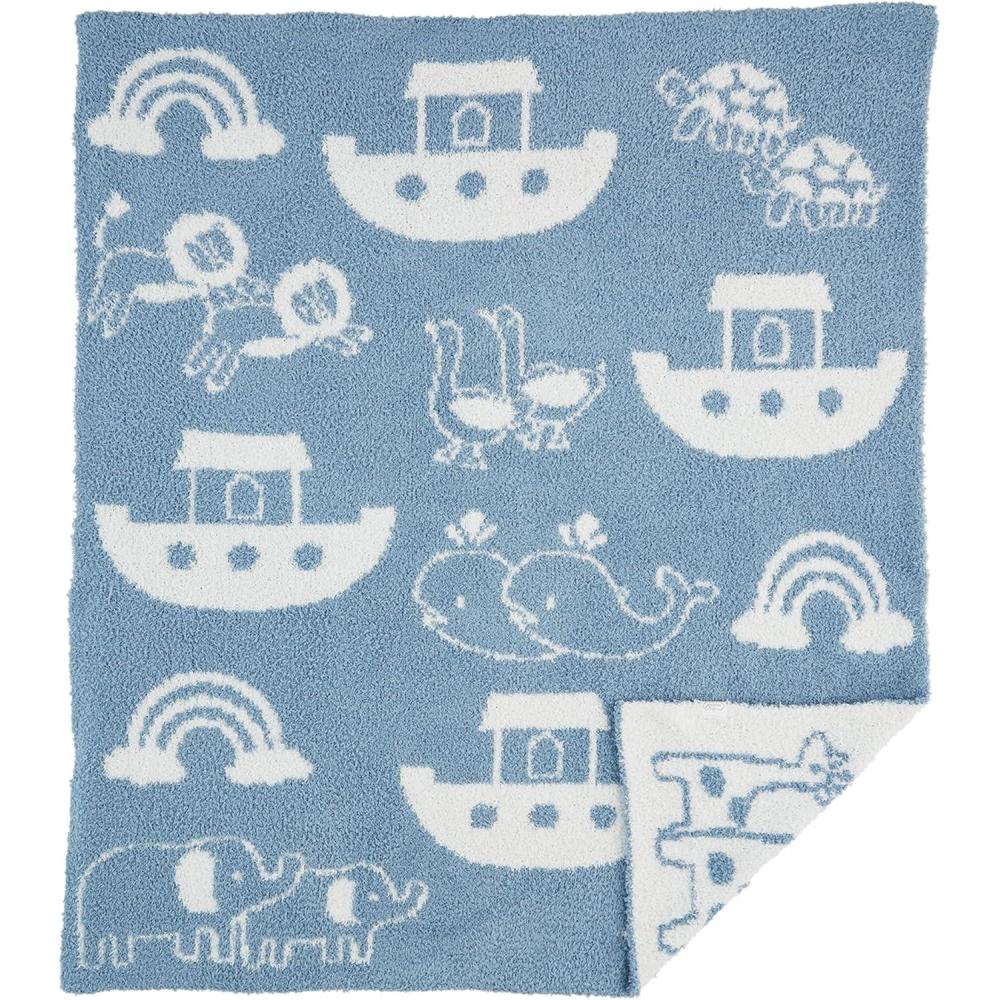 imageMud Pie Kids Noahs Ark Chenille Blanket 34quot x 28quot