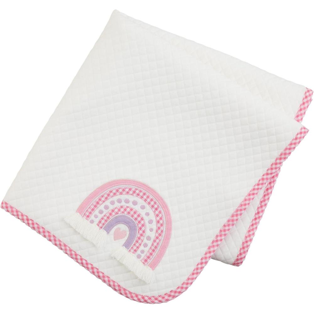 imageMud Pie Kids Rainbow Quilted Blanket 34quot x 28quot