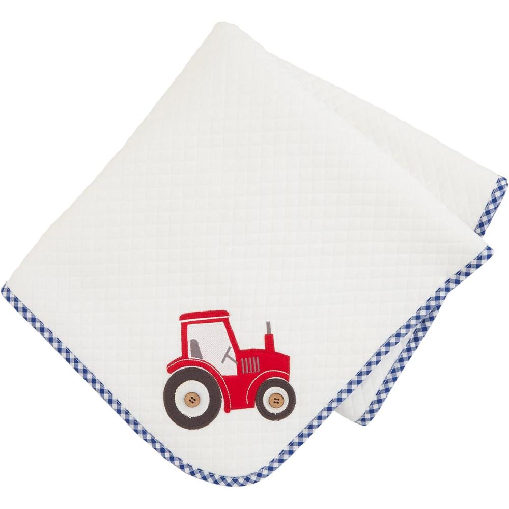 imageMud Pie Kids Tractor Quilted Blanket 34quot x 28quot