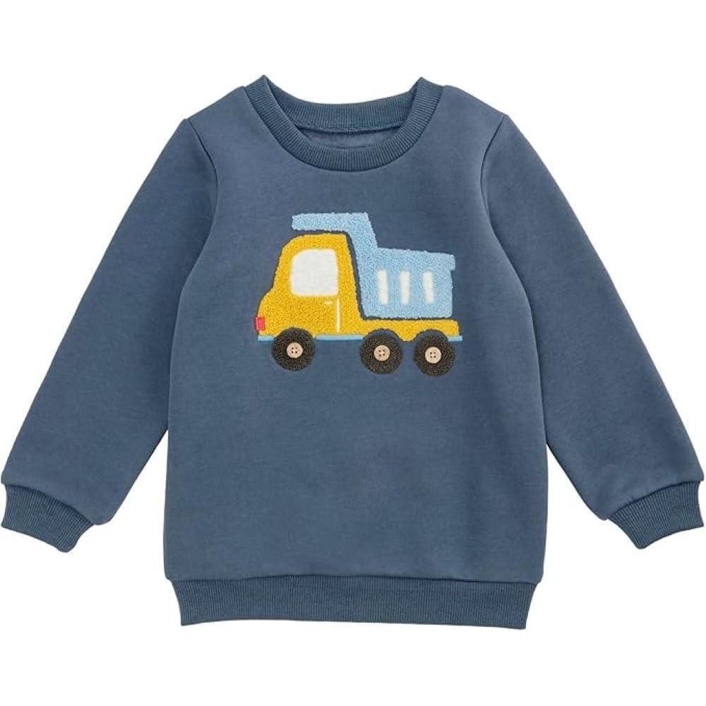 imageMud Pie unisexchild Kids Navy Dumptruck SweatshirtNavy