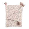 Mud Pie Baby Girls’ Chenille Leopard Blanket, Pink