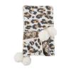 Mud Pie Children’s Nursery Chenille Blanket, Leopard, 34″ x 28″