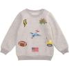 Mud Pie Kids Boy Patch Sweatshirt Grey