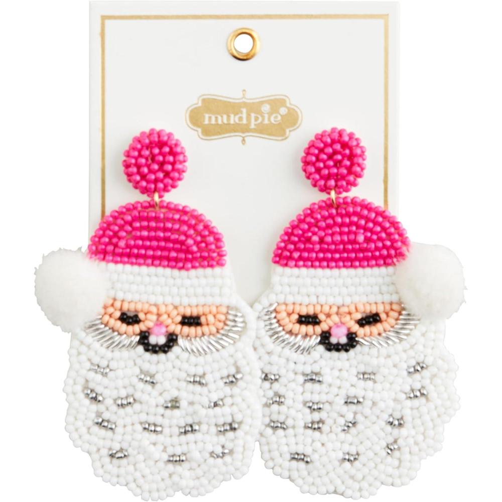 imageHoliday Beaded Earrings MPsanta