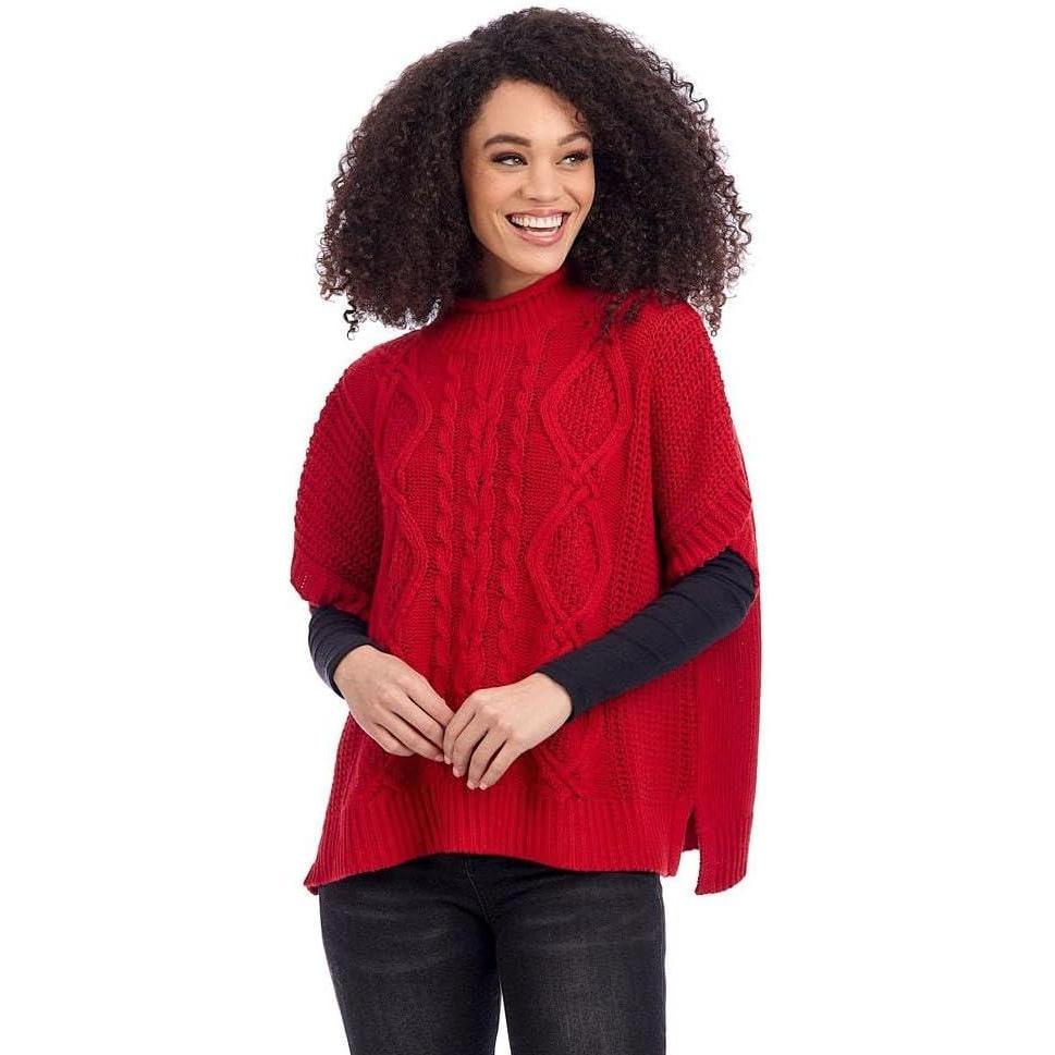 imageMud Pie Womens Claude Cable Knit SweaterRed