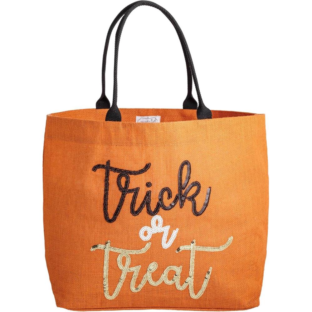 imageMud Pie Womens Halloween Sparkle Tote Trick or Treat