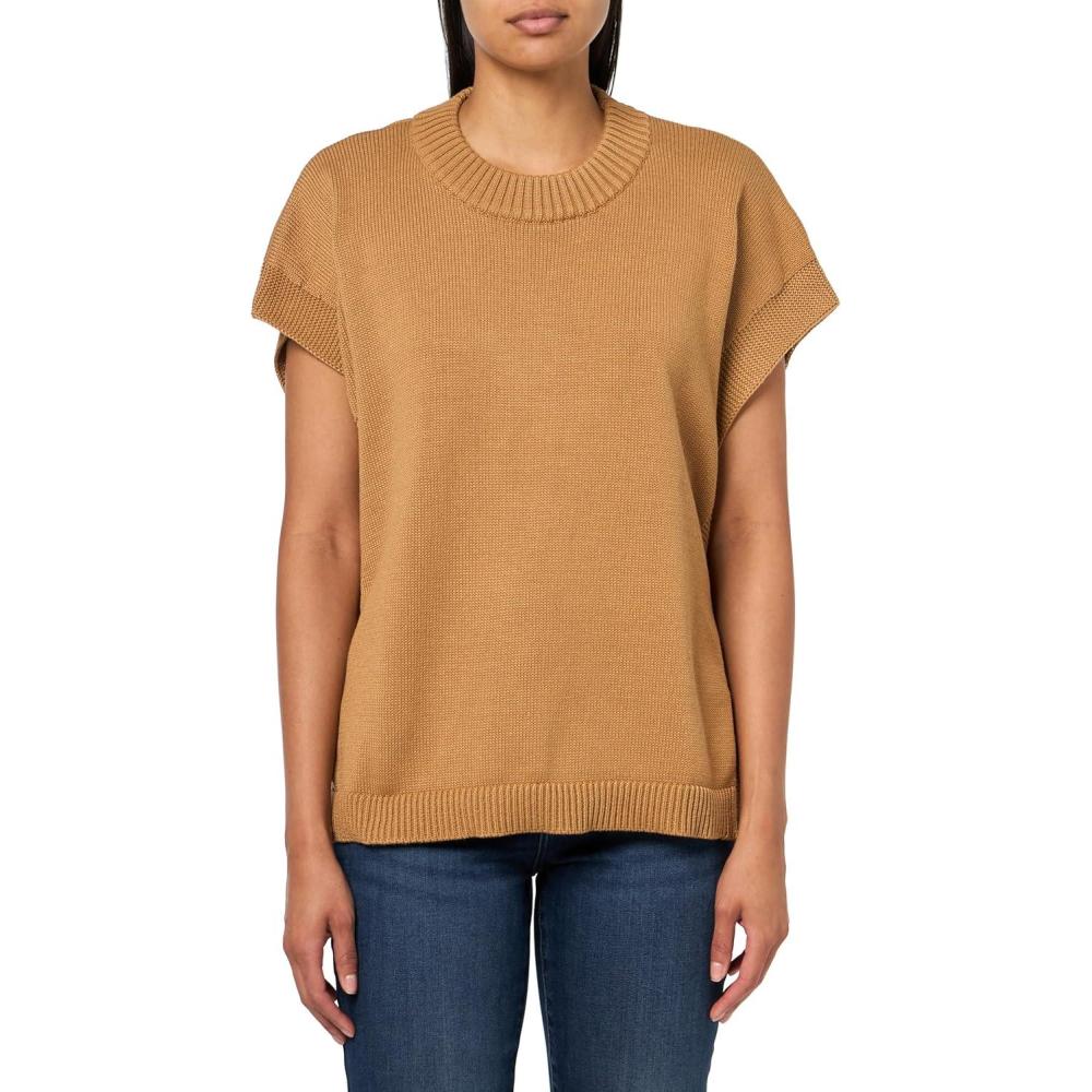 imageMud Pie Womens Tye Bow Sweater VestBeige