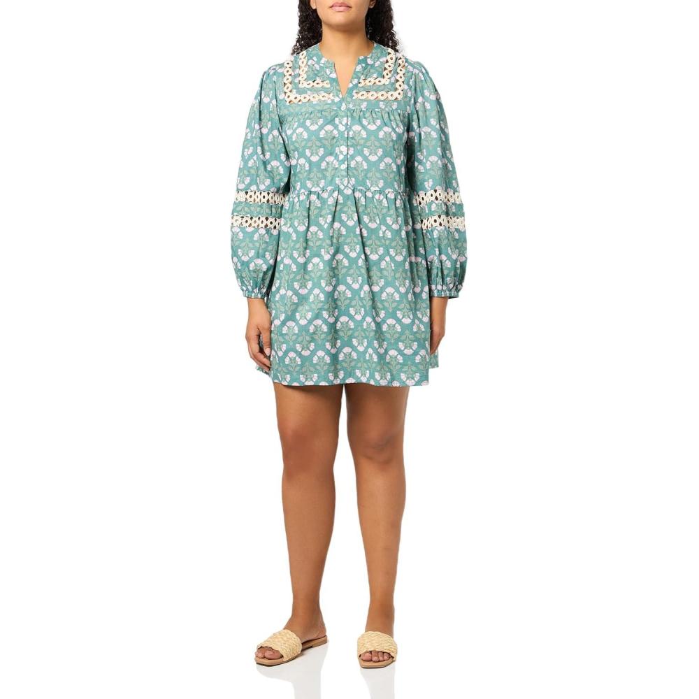 imageMud Pie Womens Women Barlowe Printed DressGreen