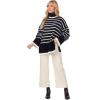 Mud Pie Women Dunn Striped Sweater(Black)