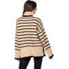Mud Pie Women Dunn Striped Sweater(Brown)