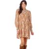 Mud Pie Womens Women Bennington Smocked Dress(Brown)