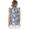 Mud Pie Womens Women’s Marlo Printed Top(Blue)