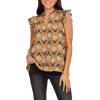 Mud Pie Womens Women’s Marlo Printed Top(Yellow)