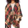 Mud Pie womens Women’s Belted Poncho(Brown)