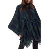 Mud Pie womens Women’s Belted Poncho(Green)