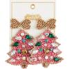 Holiday Beaded Earrings= MP(tree)