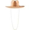 Mud Pie Women’s Chain Fedora, Tan, 4 3/4″ X 14 1/2″