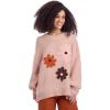 Mud Pie Women’s Farley Floral Sweater, Tan