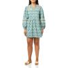 Mud Pie Womens Women Barlowe Printed Dress(Green)
