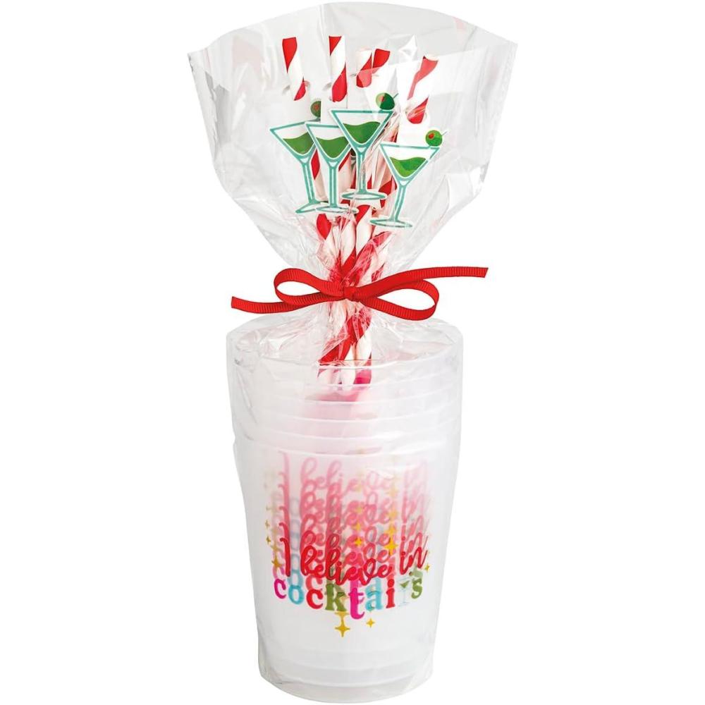 imageMud Pie Holiday Party Cup Set Red