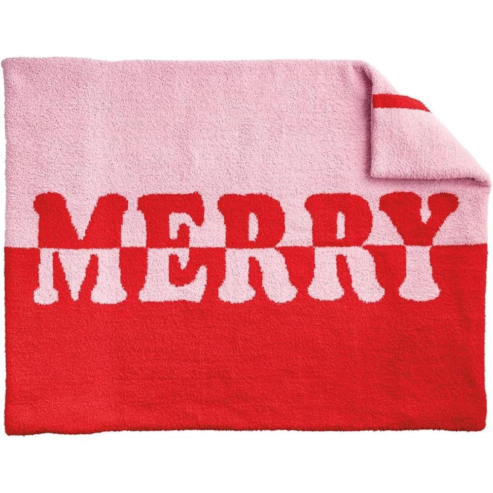 imageMud Pie Womens Merry Holiday Chenille Blanket