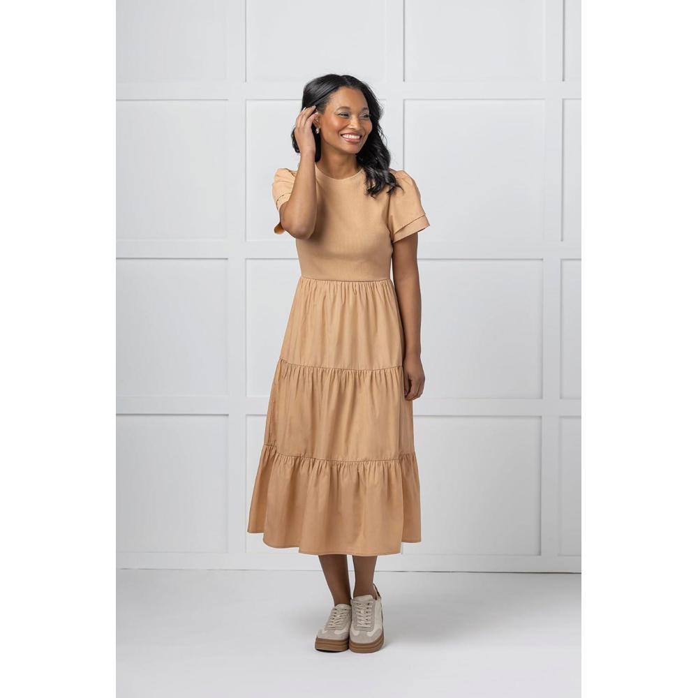 imageMud Pie Womens Mud Pie Womens Patton TShirt Midi Dress