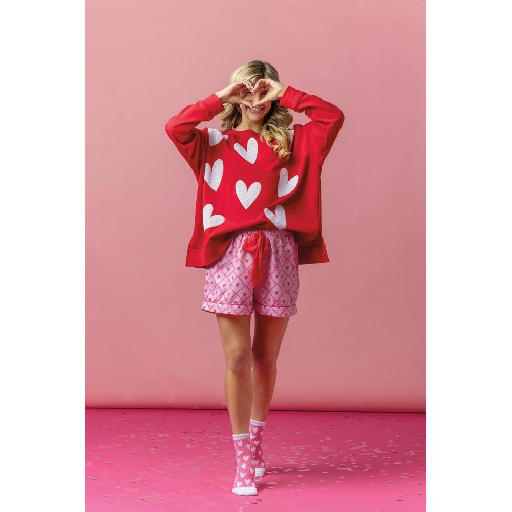 imageMud Pie womens Mud Pie Womens Valentine Pajama Short