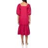 Mud Pie Women Monet Midi Dress(Pink)