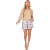 Mud Pie Women’s Holiday Pajama Short(White Champagne)