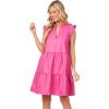 Mud Pie Womens Women Tabitha Leather Dress(Pink)