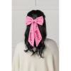 Mud Pie Women’s Holiday Hair Bow, Pink, 13″ x 6 1/2″