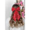 Mud Pie Women’s Holiday Hair Bow, RED, 13″ x 6 1/2″