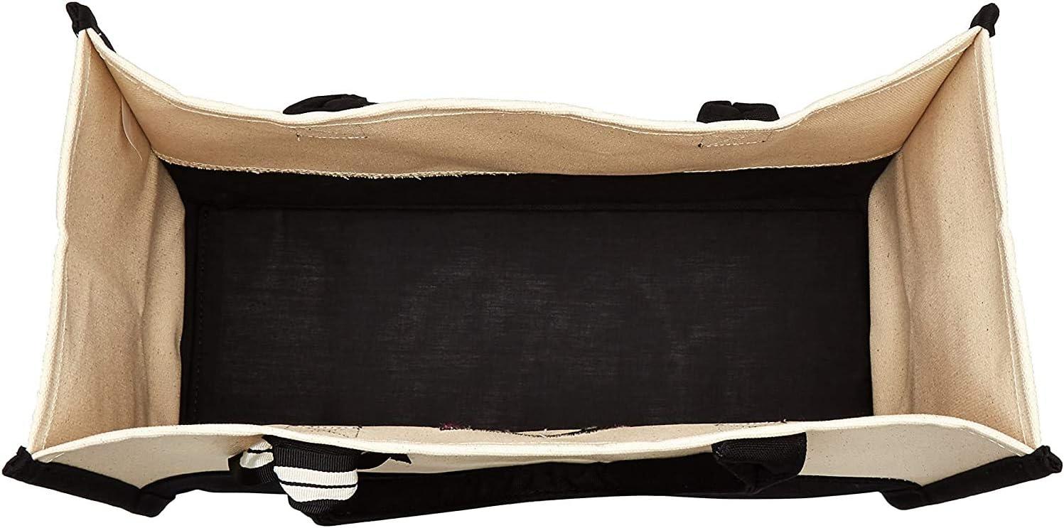 imageMud Pie Classic Black and White Initial Canvas Tote Bags D 100 Cotton 17quot x 19quot x 2quotE