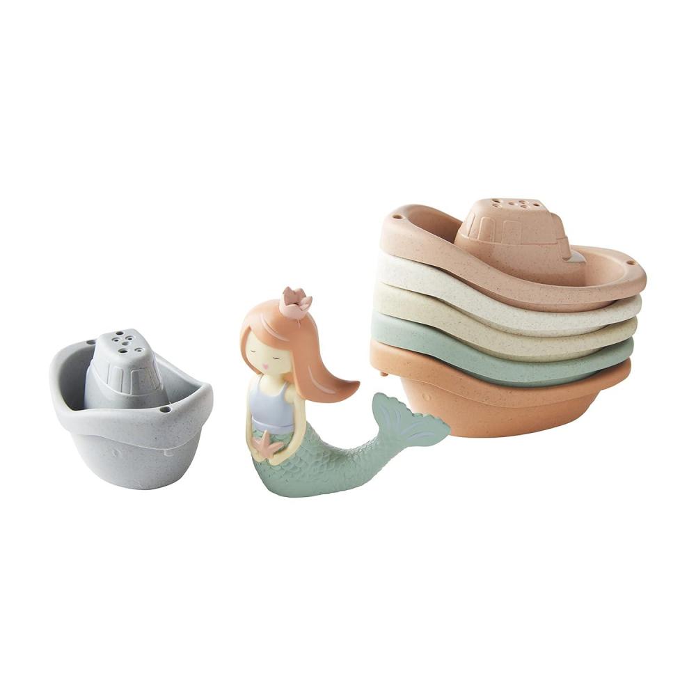 imageMud Pie Childrens Stacking Boat Set Mermaid