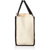 Mud Pie Classic Black and White Initial Canvas Tote Bags (D), 100% Cotton, 17″ x 19″ x 2″(Plain)