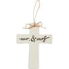 Mud Pie Mr and Mrs Wedding Cross; 6 1/2″ x 5″