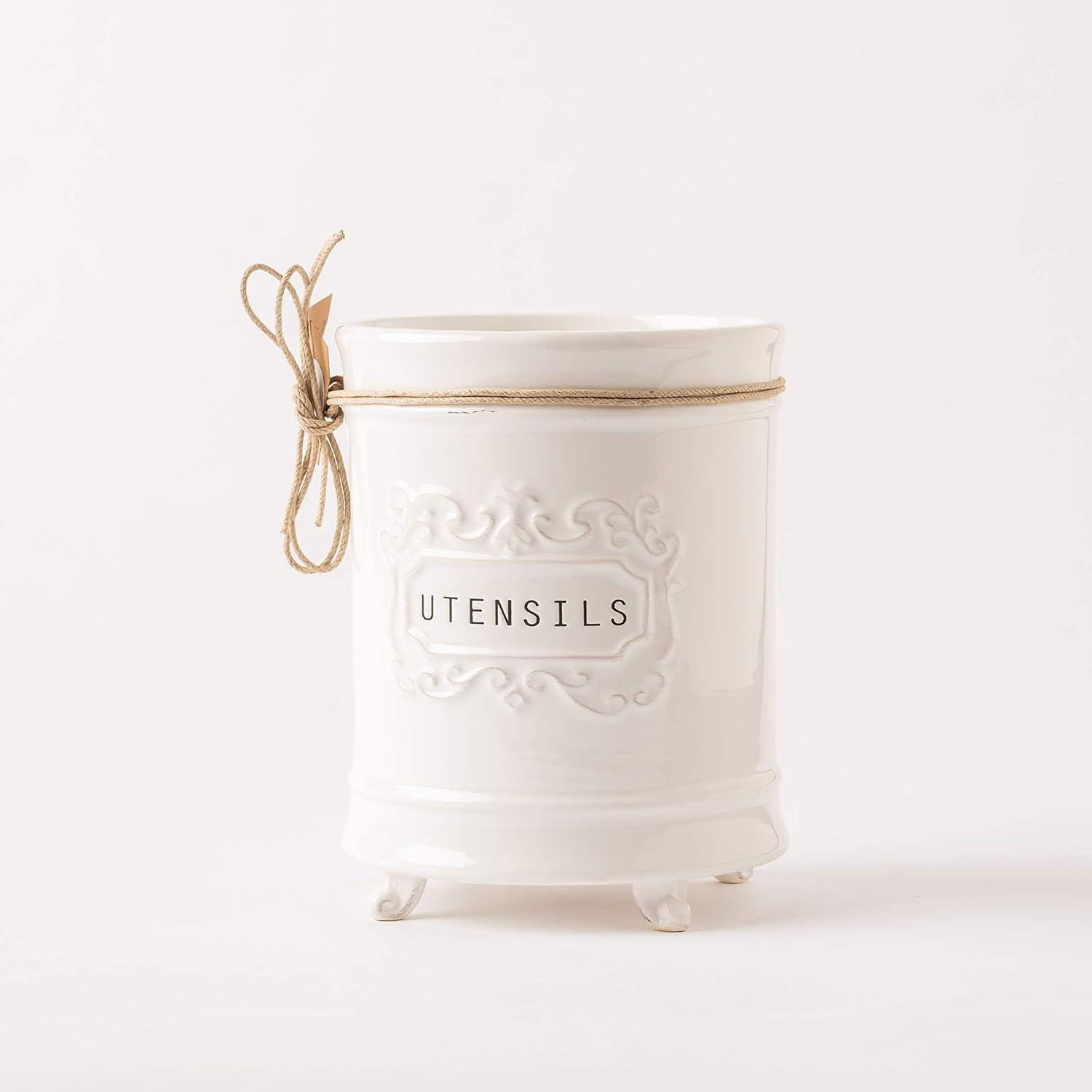 imageMud Pie Circa Utensil Ceramic Holder 65quotx5quot dia UtensilsUtensils