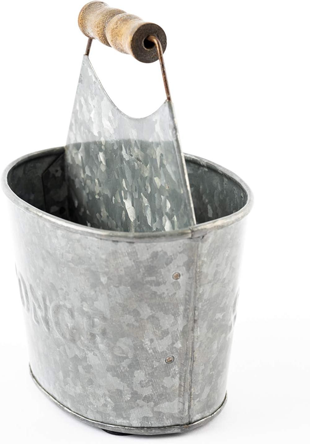 imageMud Pie Kitchen Dish Sponge Holder Caddy Off WhiteRustic