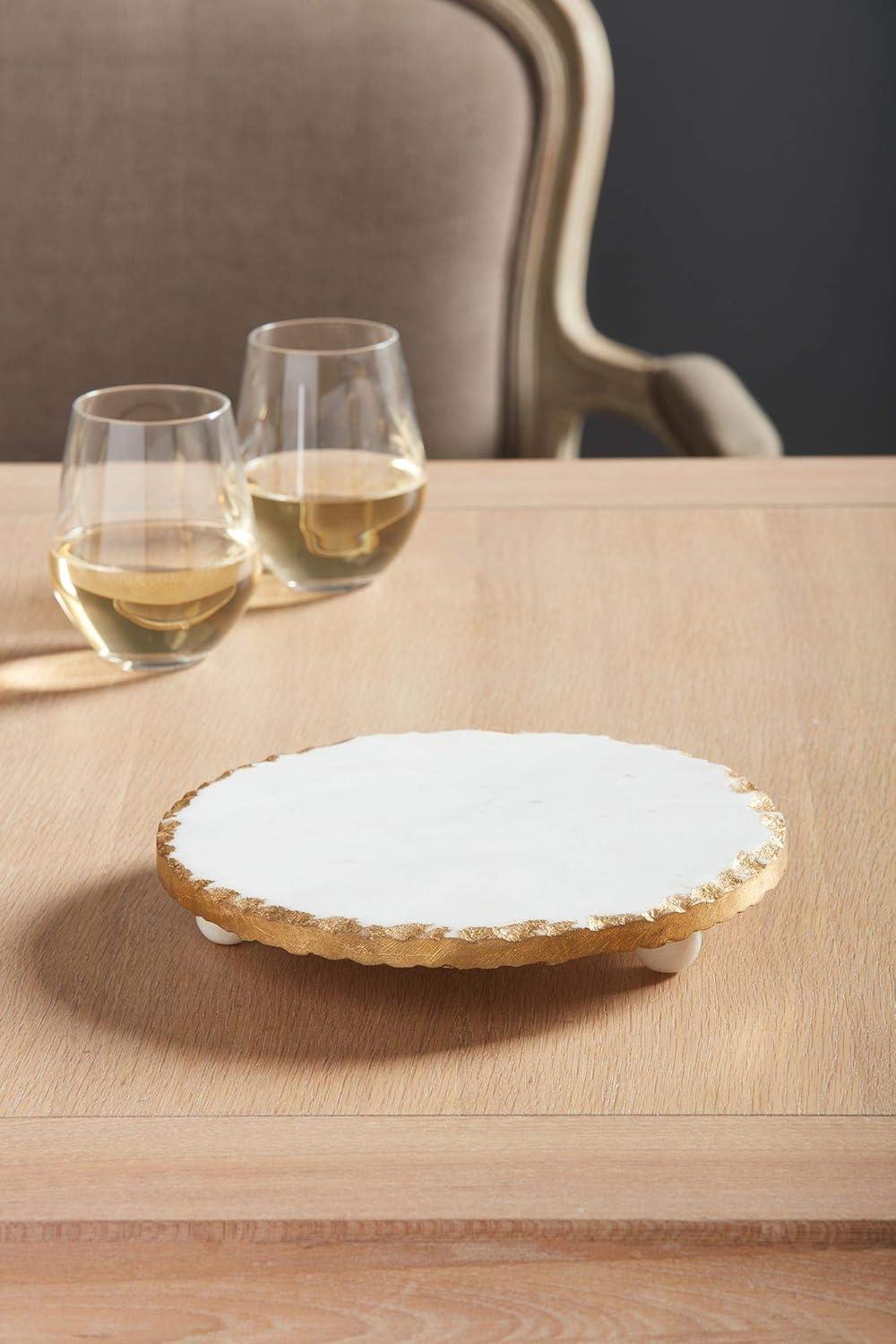 imageMud Pie Marble Trivet 1 14quot x 8 12quot dia GoldMarble Trivet